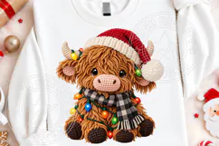 Yarn Crochet Highland Cow PNG Product Image 4
