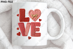 Yarn Crochet Love Valentines Day PNG Product Image 3
