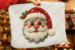 Yarn Crochet Santa Christmas PNG Product Image 1