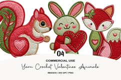 Valentine Animal Embroidery Clipart Product Image 1