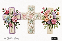 Faux Yarn Spring Cross Clipart | Christian PNG Product Image 1