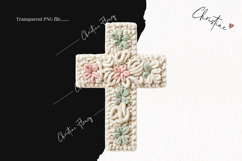 Faux Yarn Spring Cross Clipart | Christian PNG Product Image 2