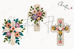 Faux Yarn Spring Cross Clipart | Christian PNG Product Image 3