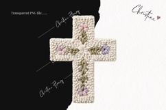Faux Yarn Spring Cross Clipart | Christian PNG Product Image 2