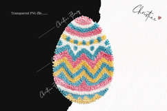 Faux Yarn Easter Egg Clipart | Easter PNG Product Image 2