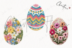 Faux Yarn Easter Egg Clipart | Easter PNG Product Image 3