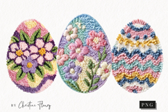 Faux Yarn Easter Egg Clipart | Easter PNG Product Image 1