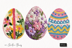 Faux Yarn Easter Egg Clipart | Easter PNG Product Image 1