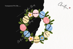 Faux Yarn Easter Wreath Clipart | Easter PNG Product Image 2