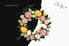 Faux Yarn Easter Wreath Clipart | Easter PNG Product Image 2