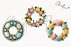Faux Yarn Easter Wreath Clipart | Easter PNG Product Image 3