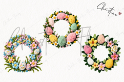 Faux Yarn Easter Wreath Clipart | Easter PNG Product Image 3