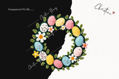 Faux Yarn Easter Wreath Clipart | Easter PNG Product Image 2