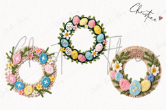 Faux Yarn Easter Wreath Clipart | Easter PNG Product Image 3