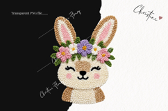 Faux Yarn Easter Bunny Clipart | Easter PNG Product Image 2