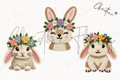 Faux Yarn Easter Bunny Clipart | Easter PNG Product Image 3