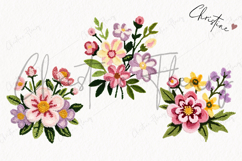 Faux Yarn Flower Clipart | Spring PNG Product Image 3