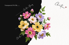 Faux Yarn Flower Clipart | Spring PNG Product Image 2