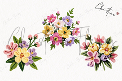 Faux Yarn Flower Clipart | Spring PNG Product Image 3