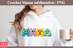 Cute Crochet Monster Mama Sublimation Halloween Mama Spooky Product Image 2
