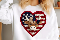 Yarn Highland Cow 4th of July Product Image 3