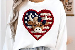 Yarn Highland Cow 4th of July Product Image 4