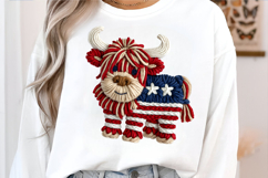 Yarn Highland Cow 4th of July Product Image 4