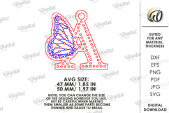 Embroidered Monogram Keychains Bundle Lasercut. Alphabet SVG Product Image 3