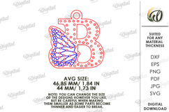 Embroidered Monogram Keychains Bundle Lasercut. Alphabet SVG Product Image 5