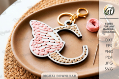 Embroidered Monogram Keychains Bundle Lasercut. Alphabet SVG Product Image 6