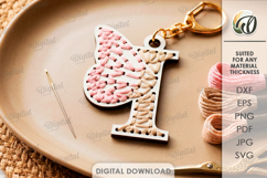 Embroidered Monogram Keychains Bundle Lasercut. Alphabet SVG Product Image 12