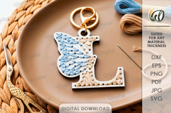 Embroidered Monogram Keychains Bundle Lasercut. Alphabet SVG Product Image 15