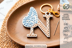 Embroidered Monogram Keychains Bundle Lasercut. Alphabet SVG Product Image 17