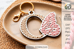 Embroidered Monogram Keychains Bundle Lasercut. Alphabet SVG Product Image 18