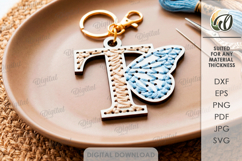 Embroidered Monogram Keychains Bundle Lasercut. Alphabet SVG Product Image 23