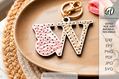 Embroidered Monogram Keychains Bundle Lasercut. Alphabet SVG Product Image 26