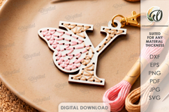 Embroidered Monogram Keychains Bundle Lasercut. Alphabet SVG Product Image 28
