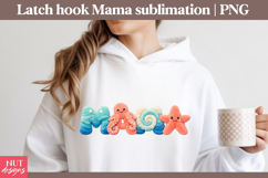 Latch Hook Ocean Sea Mama Sublimation Yarn Mama Mothers Day Product Image 2