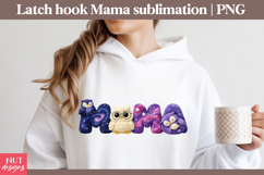 Latch Hook Galaxy Owl Mama Sublimation Yarn Mama Mothers Day Product Image 2