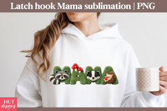 Woodland Mama Sublimation Faux Fur Green Mama Mothers Day Product Image 2