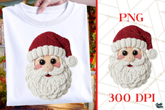 Faux Yarn Santa PNG | Crocheted Christmas Sublimation Product Image 1