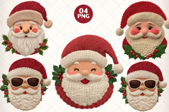 Yarn Santa Png Crochet Yarn Christmas, Santa Faux Yarn PNG Product Image 1