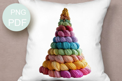 Yarn skein Christmas tree Craft Sublimation png Sublimate Product Image 1