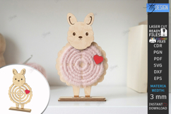 Yarn Wrapped Animal Craft Laser Cut | Shelf Sitter | CNC Product Image 1