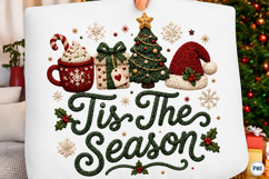 Yarn Crochet Tis the Season Christmas Png Product Image 1
