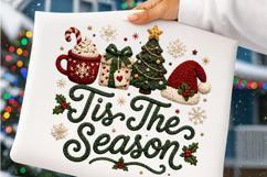 Yarn Crochet Tis the Season Christmas Png Product Image 4