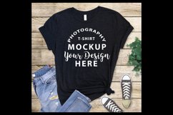 Bella Canvas3001 T-shirt mock-up BLACK HEATHER Product Image 1