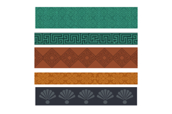 Decorative ornamental borders with geometric and floral patt Product Image 1