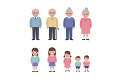 Multigeneration family members including elderly and childre Product Image 1