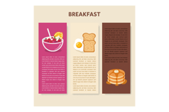 Breakfast Illustration with Cereal Bowl, Fried Egg, Toast, a Product Image 1